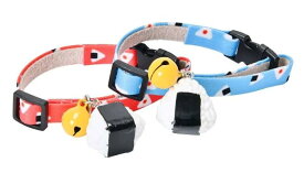 ●【メール便4個・ネコポス5個OK】【アモワークス】Cat Amo.k　J-ONIGIRI（おにぎり）カラー　S・Mサイズ　猫用（レッド/ブルー）