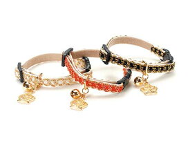 ●【メール便3個・ネコポス5個OK】【アモワークス】Cat Amo.k　オスカル　カラー　S・Mサイズ　猫用（ホワイト・レッド・ブラック）