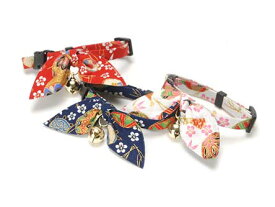 ●【メール便3個・ネコポス5個OK】【アモワークス】Cat Amo.k　毬りぼん カラー　S・Mサイズ　猫用（レッド・ネイビー・ホワイト）