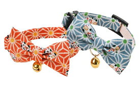 ●【ネコポス5個OK】【アモワークス】Cat Amo.k　招き猫柄 カラー　S・Mサイズ　猫用（レッド・ブルー）