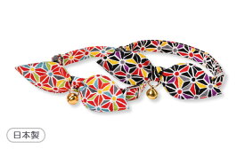 ●【メール便3個・ネコポス5個OK】【アモワークス】Cat Amo.k　J−万華鏡　カラー　Mサイズ　猫用（レッド・ブラック）日本製　※Sサイズのご用意はありません