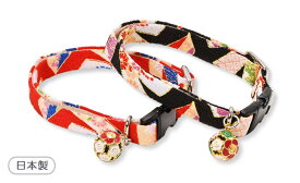 ●【メール便2個・ネコポス4個OK】【アモワークス】Cat Amo.k　J−しおり　カラー　Mサイズ　猫用（レッド・ブラック）日本製　※Sサイズのご用意はありません