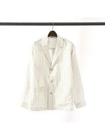 【ストライプ】ラペル シャツジャケット ABAHOUSE LASTWORD アバハウス トップス シャツ・ブラウス ブラウン ベージュ ネイビー【送料無料】[Rakuten Fashion]