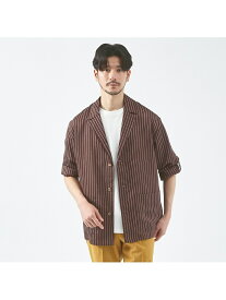 【SALE／40%OFF】【ストライプ】ラペル シャツジャケット ABAHOUSE LASTWORD アバハウス トップス シャツ・ブラウス ベージュ ブラウン ネイビー【RBA_E】【送料無料】[Rakuten Fashion]