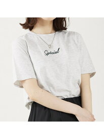 【SALE／20%OFF】ロゴ&刺繍コンパクトT abahouse mavie アバハウス マヴィ トップス カットソー・Tシャツ グレー ホワイト ベージュ【RBA_E】[Rakuten Fashion]