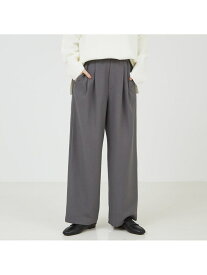 【SALE／15%OFF】【セットアップ対応】ピンストライプ&無地タックワイドパンツ abahouse mavie アバハウス マヴィ パンツ その他のパンツ グレー ブラック【RBA_E】【送料無料】[Rakuten Fashion]