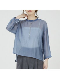 【SALE／31%OFF】【シアートップス】7分袖シアーTシャツ abahouse mavie アバハウス マヴィ トップス カットソー・Tシャツ ブラウン ブラック ホワイト ブルー【RBA_E】【送料無料】[Rakuten Fashion]