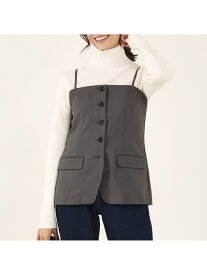 【SALE／33%OFF】【セットアップ対応】ピンストライプ&無地ビスチェベスト abahouse mavie アバハウス マヴィ トップス その他のトップス グレー ブラック【RBA_E】【送料無料】[Rakuten Fashion]