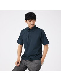 シルケット天竺 ボタンダウン ポロシャツ ABAHOUSE LASTWORD アバハウス トップス ポロシャツ ブラック グレー グリーン ネイビー ホワイト【送料無料】[Rakuten Fashion]