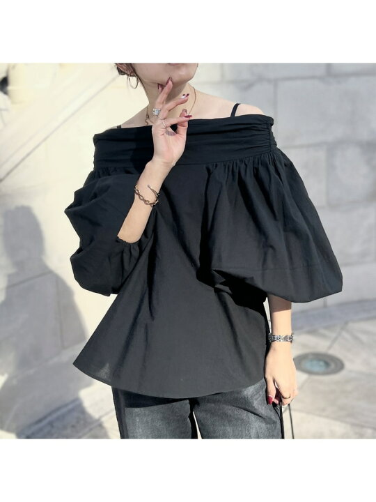 楽天市場】【SALE／40%OFF】コットンオフショルボリュームブラウス 
