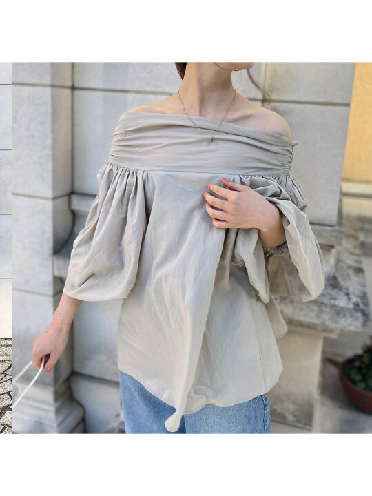 楽天市場】【SALE／40%OFF】コットンオフショルボリュームブラウス 