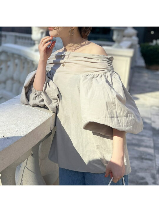 楽天市場】【SALE／40%OFF】コットンオフショルボリュームブラウス 