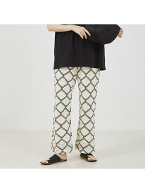【SALE／10%OFF】レースイージーストレートパンツ abahouse mavie アバハウス マヴィ パンツ その他のパンツ ブラック ホワイト【RBA_E】【送料無料】[Rakuten Fashion]