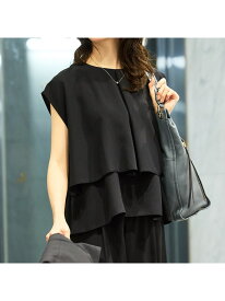 【SALE／5%OFF】【エニデイカセット・サマー】ジョーゼットタックフレアーブラウス abahouse mavie アバハウス マヴィ トップス シャツ・ブラウス ネイビー ホワイト ブラック【RBA_E】【送料無料】[Rakuten Fashion]