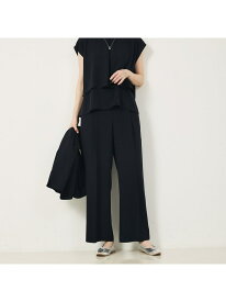 【SALE／5%OFF】【エニデイカセット・サマー】ジョーゼットストレートパンツ abahouse mavie アバハウス マヴィ パンツ その他のパンツ ネイビー ブラック【RBA_E】【送料無料】[Rakuten Fashion]