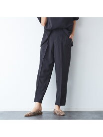 【SALE／70%OFF】レーヨンギャバテーパードパンツ Rouge vif la cle ルージュ・ヴィフ ラクレ パンツ その他のパンツ ブラック ブラウン【RBA_E】【送料無料】[Rakuten Fashion]