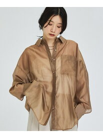 シアーシャツ abahouse mavie アバハウス マヴィ トップス シャツ・ブラウス ホワイト ピンク ブラウン グレー【送料無料】[Rakuten Fashion]