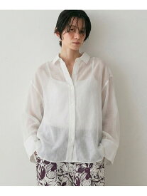 【SALE／10%OFF】【大人の夏シャツ】リネン混レギュラーシャツ qualite カリテ トップス シャツ・ブラウス パープル ホワイト ブラウン【RBA_E】【送料無料】[Rakuten Fashion]