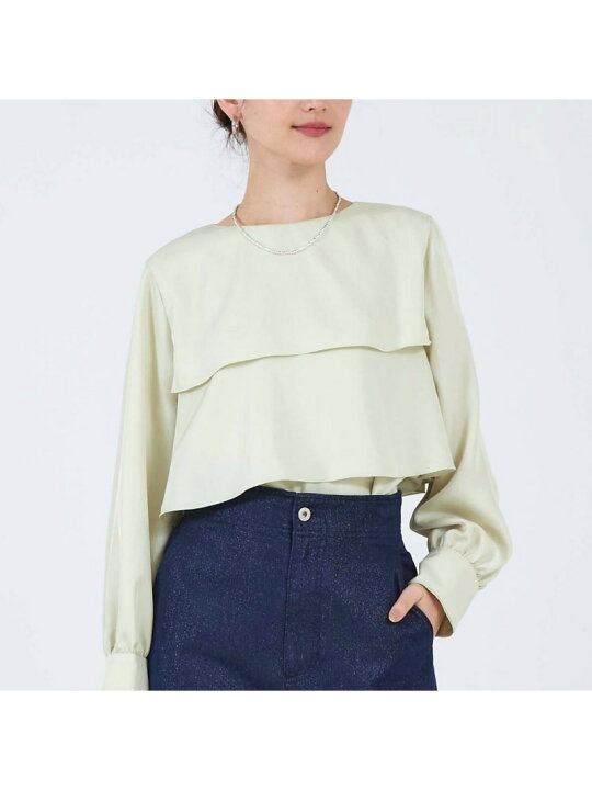 楽天市場】【SALE／50%OFF】ブライトツイルティアードブラウス qualite 