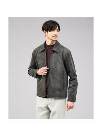 【SALE／30%OFF】【ネオレザー】ヴィンテージライク ジップブルゾン ABAHOUSE LASTWORD アバハウス ジャケット・アウター ライダースジャケット グレー ブラック ブラウン【RBA_E】【送料無料】[Rakuten Fashion]