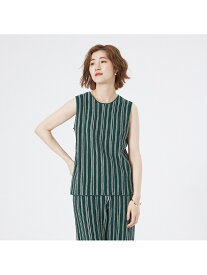 【SALE／44%OFF】ストライプニットノースリーブプルオーバー abahouse mavie アバハウス マヴィ トップス ニット グレー グリーン【RBA_E】[Rakuten Fashion]
