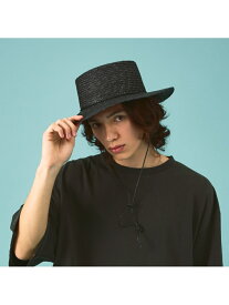 【RUBEN/ルーベン】LONGBRIM BOATER HAT / ロングブリム ABAHOUSE LASTWORD アバハウス 帽子 ハット ブラック ベージュ【送料無料】[Rakuten Fashion]
