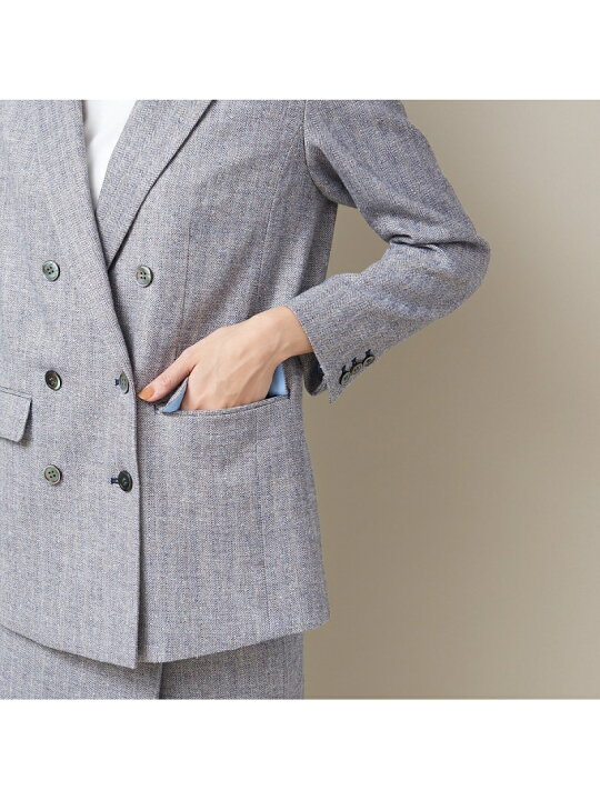 楽天市場】【SALE／30%OFF】ミックスツイードダブルジャケット qualite 