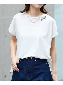 【SALE／20%OFF】刺繍ロゴTシャツ abahouse mavie アバハウス マヴィ トップス カットソー・Tシャツ ホワイト グレー【RBA_E】[Rakuten Fashion]