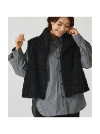 【SALE／20%OFF】ファーショートベスト abahouse mavie アバハウス マヴィ トップス その他のトップス ブラック ブラウン【RBA_E】【送料無料】[Rakuten Fashion]