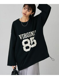 【SALE／10%OFF】裏毛ドロストロゴプルオーバー abahouse mavie アバハウス マヴィ トップス スウェット・トレーナー ブラック ネイビー【RBA_E】【送料無料】[Rakuten Fashion]