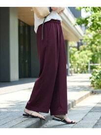 【SALE／10%OFF】【Yu Murataさん着用/ラクなのにきれい見え】リネンライクパンツ/セットア qualite カリテ パンツ その他のパンツ ベージュ グレー ワインレッド ホワイト【RBA_E】【送料無料】[Rakuten Fashion]