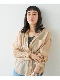 【SALE／10%OFF】エアリーローンオーバーシャツ collex コレックス トップス シャツ・ブラウス ベージュ ブラウン グレー【RBA_E】【送料無料】[Rakuten Fashion]