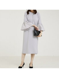 【SALE／30%OFF】【WEB Domani掲載】【エニデイカセット】袖フレアーワンピース abahouse mavie アバハウス マヴィ ワンピース・ドレス シャツワンピース ホワイト ブラック グレー ブルー【RBA_E】【送料無料】[Rakuten Fashion]