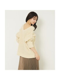 【SALE／40%OFF】ローゲージ2WAYニット abahouse mavie アバハウス マヴィ トップス ニット ホワイト ネイビー【RBA_E】【送料無料】[Rakuten Fashion]