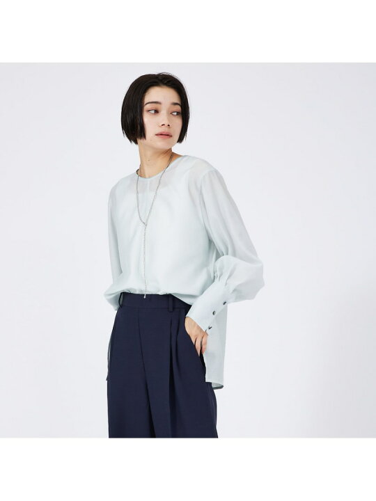 楽天市場】【SALE／50%OFF】エアリータックスリーブブラウス qualite 