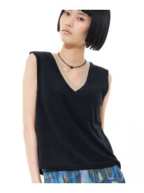 前後2WAY パイル タンク NOMINE ノミネ トップス キャミソール グリーン ブラウン ブラック グレー【送料無料】[Rakuten Fashion]
