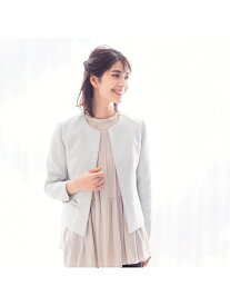 【SALE／46%OFF】綾おりツイードジャケット abahouse mavie アバハウス マヴィ ジャケット・アウター ノーカラージャケット グリーン ブラック【RBA_E】【送料無料】[Rakuten Fashion]