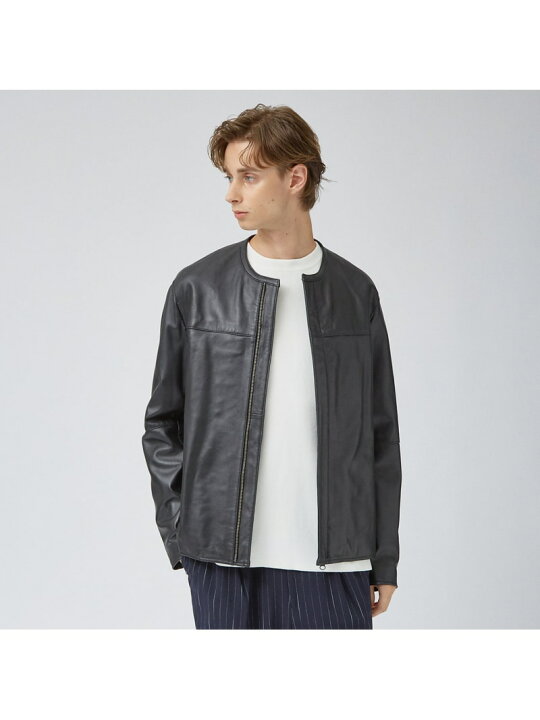 楽天市場】【SALE／30%OFF】【ナロウカラー】ラムレザー ブルゾン 