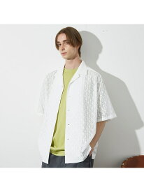 【SALE／30%OFF】【ジオメトリック柄】 ストレッチ シアーシャツ/レースシャツ ABAHOUSE LASTWORD アバハウス トップス シャツ・ブラウス ブラウン ブルー ブラック ホワイト【RBA_E】【送料無料】[Rakuten Fashion]