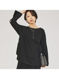 【SALE／30%OFF】カフスフレアカットソー qualite カリテ トップス カットソー・Tシャツ ブラック ホワイト グレー【RBA_E】【送料無料】[Rakuten Fashion]