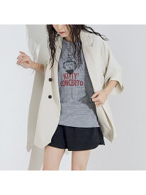 ハーフスリーブ ダブルジャケット NOMINE ノミネ ジャケット・アウター その他のジャケット・アウター ホワイト ブラック ベージュ ブラウン【送料無料】[Rakuten Fashion]
