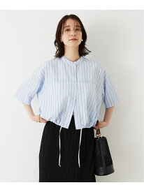 【SALE／7%OFF】ドロストショートシャツ abahouse mavie アバハウス マヴィ トップス シャツ・ブラウス ブルー ホワイト ブラック【RBA_E】【送料無料】[Rakuten Fashion]