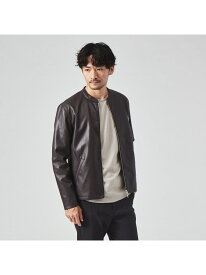 【定番】ネオレザー シングル ライダース ABAHOUSE LASTWORD アバハウス ジャケット・アウター ライダースジャケット ネイビー ブルー グレー ブラック カーキグリーン ブラウン【送料無料】[Rakuten Fashion]
