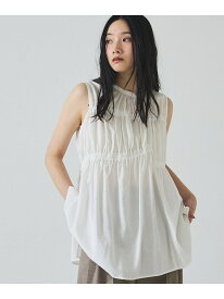 【前後2WAY】シャーリングブラウス【予約】 abahouse mavie アバハウス マヴィ トップス シャツ・ブラウス ホワイト【先行予約】*【送料無料】[Rakuten Fashion]