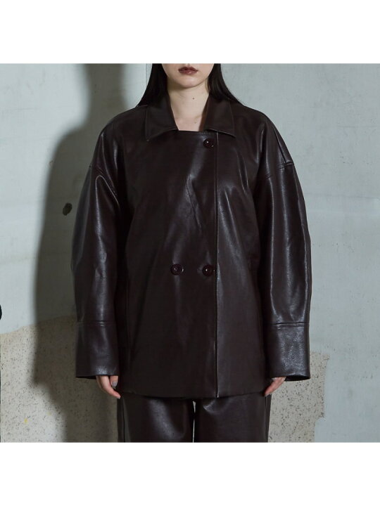 楽天市場】フェイクレザー オーバー ジャケット NOMINE ノミネ 