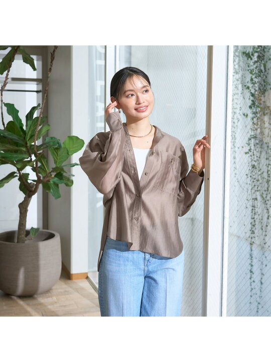楽天市場】【SALE／20%OFF】ポケット付きシアーシャツ Rouge vif la 