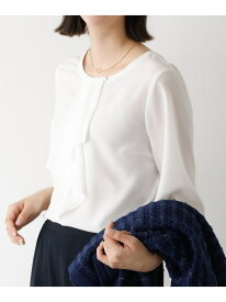 【SALE／10%OFF】【セミオケ】ジョーゼットフリルブラウス abahouse mavie アバハウス マヴィ トップス シャツ・ブラウス ホワイト【RBA_E】【送料無料】[Rakuten Fashion]