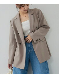 【総裏】ダブルジャケット/フリーサイズ/春アウター/長袖/春服 abahouse mavie アバハウス マヴィ ジャケット・アウター その他のジャケット・アウター ベージュ ブラック グレー【送料無料】[Rakuten Fashion]