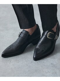 【SALE／30%OFF】ハイヒール カスタム ポインテッドトゥ レザー スリッポン シューズ 5351POUR LES HOMMES ゴーサンゴーイチプールオム シューズ・靴 スニーカー ブラック【RBA_E】【送料無料】[Rakuten Fashion]