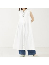 【SALE／36%OFF】【大人のいちまんワンピ】ブロードノースリシャツワンピ abahouse mavie アバハウス マヴィ ワンピース・ドレス シャツワンピース ホワイト ネイビー【RBA_E】【送料無料】[Rakuten Fashion]